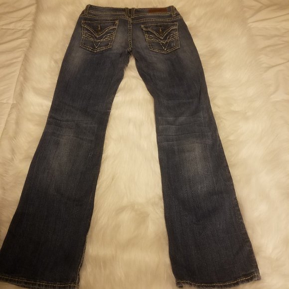 VIGOSS SLIGHTLY DESTROYED BLUE JEANS SIZE - Picture 1 of 5